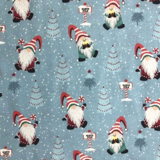 Winter Gonks From North Pole Festive Collection by Nutex - 100% Cotton Fabric