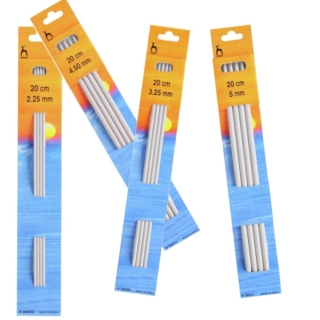 Knitting Pins: Double-Ended: Set of Four in Various Sizes