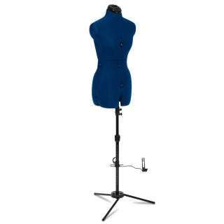 Sew deluxe dress and leg form in blue