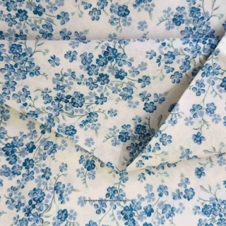 Liberty Blue Floral Nostalgia Forget-Me-Not folded Fabric