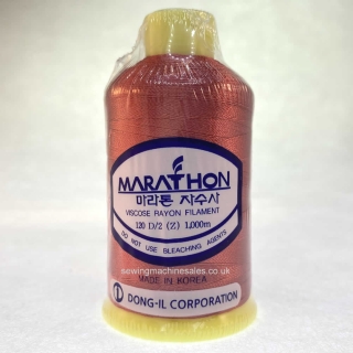 Marathon Machine Embroidery Thread Grapefruit Red 1036 1000m Rayon Thread