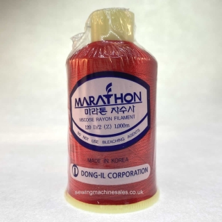 Marathon Machine Embroidery Thread Cranberry Red 1050 1000m Rayon Thread