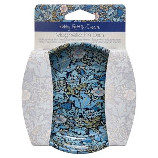 Woodblock Blue Morris Magnetic Pin Dish