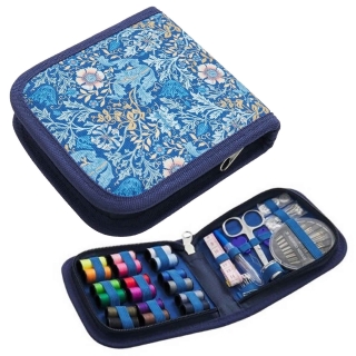 Woodblock Morris Blue Sewing Kit