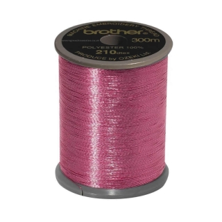 Brother Metallic Embroidery Thread. 300m Col.991 Dark Pink