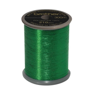 Brother Metallic Embroidery Thread. 300m Col.994 Green