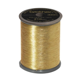 Brother Metallic Embroidery Thread. 300m Col.999 Gold