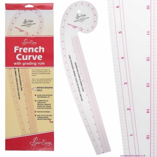 French curve with imperial measurements