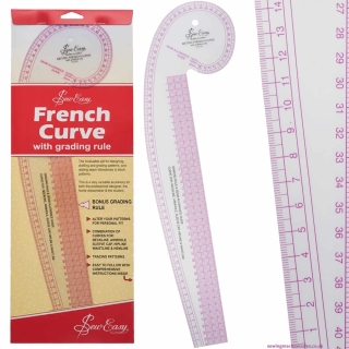 Metric french curve ruler