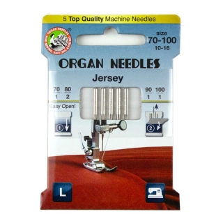 Organ Jersey Needles Assortment 10-16/70-100