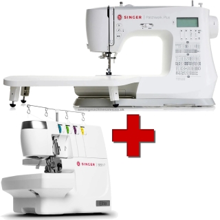 Singer Patchwork Plus Sewing Machine and SE017 Overlocker