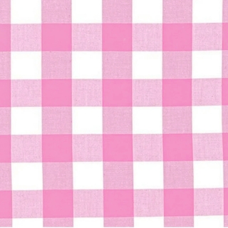 Pink 1/4" Gingham Polycotton Fabric