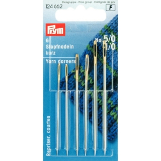 Prym Darning Needles Short With Gold Eye Assorted