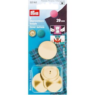 Prym 29mm brass cover buttons