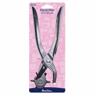Punch plier with 6 assorted hole sizes