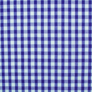 Royal Blue 1/8" Gingham Polycotton Fabric