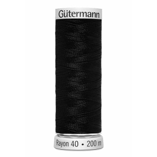Gutermann Sulky Rayon Thread 200m (1005) Black