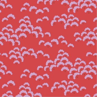 tilda bloomsville cottonbloom design in paprika fabric 100% cotton