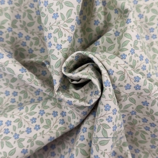Tilda Sunday Brunch Tipsy Cream Blue Floral Fabric