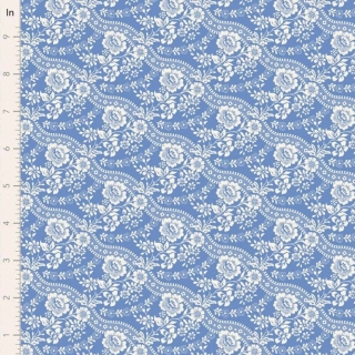 Tilda Something Blue Celeste Blue Floral Cotton Fabric