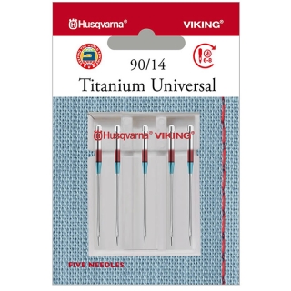 Husqvarna Titanium Universal Needles Size 90/14 5 pack