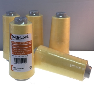 Lemon Yellow Overlocking thread by Gutermann Toldi-Lock 2500M cone