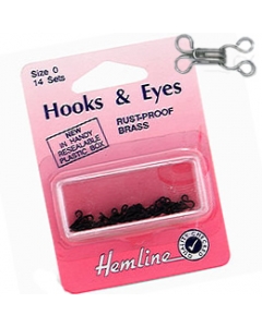 Hook and Eyes in Black very small size