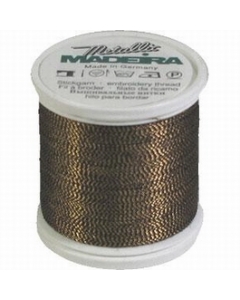 Madeira Twisted Metallic 200m Thread - 424 Black/Antique Gold