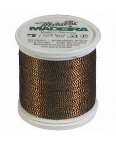 Madeira Twisted Metallic 200m Thread - 425 Black/Gold