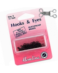 Hook and Eyes medium size 2, in Black