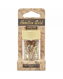 Assorted Safety Pins Gold