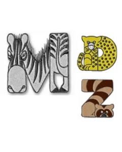 Animal Alphabet Embroidery Design