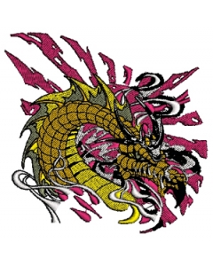 Fantasy Dragon Embroidery Design