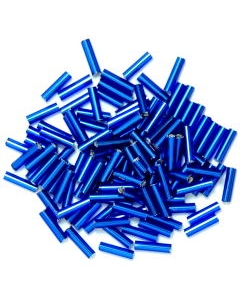 Bugle Beads 6mm in Royal Blue