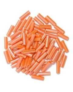 Bugle Beads 6mm in Apricot
