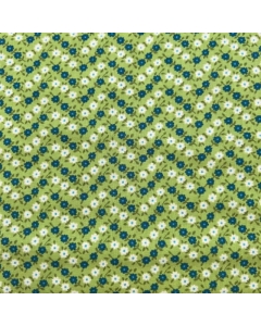Green Flower Chevron Fabric