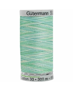 Gutermann Sulky Cotton Thread 300M Green, Silver Col.4015