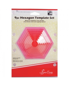 9pc Hexagon Template Set