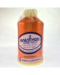 Marathon Machine Embroidery Thread Pumpkin Orange 1333 1000m Rayon Thread
