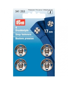 Prym Sew-on Snap Fasteners Silver 17mm