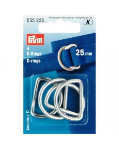 Prym D-Rings 25mm Silver
