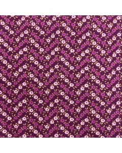 Dark Purple Flower Chevron Fabric