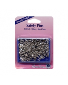Silver safety pins