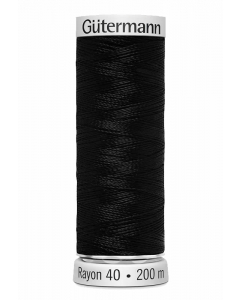 Gutermann Sulky Rayon Thread 200m (1005) Black