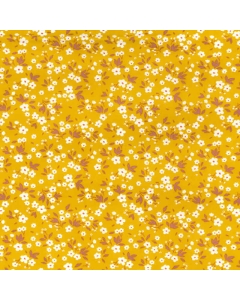 Yellow Ochre Floral Fabric