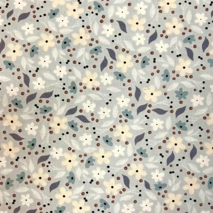 House and Home Blue/Pink Flowers 100 Cotton Fabric