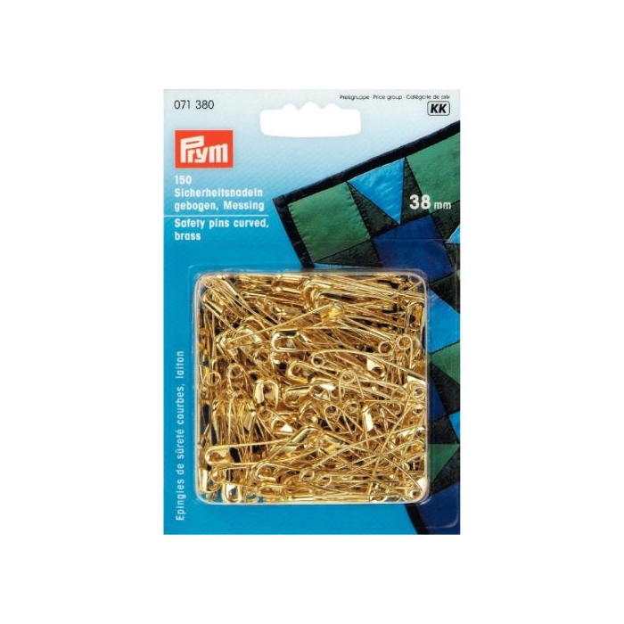 Prym Brass Curved Safety Pins (071380) for gerneral purpose use
