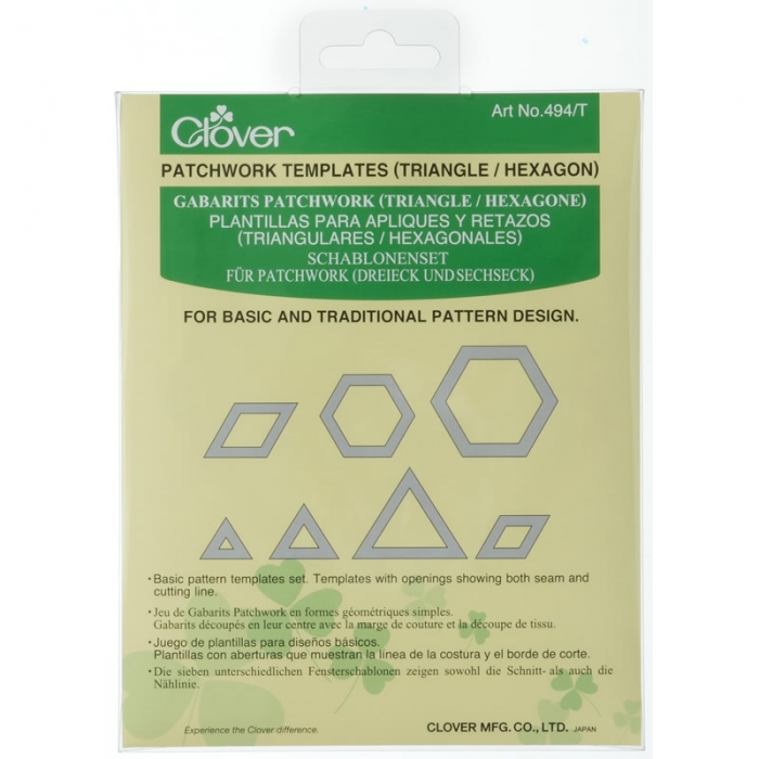 Clover Patchwork Templates (Triangle/Hexagon)