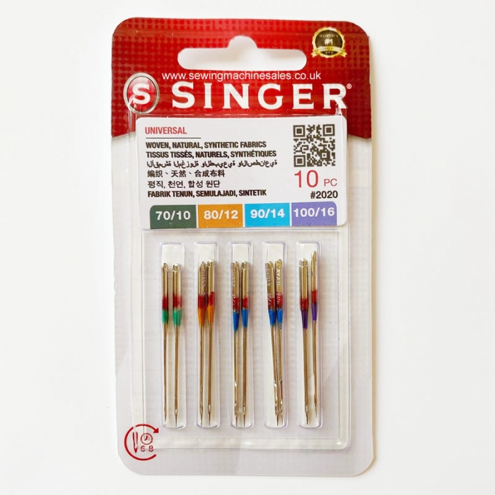 Pack of 10 Singer 2020 Size 14 Universal Home Sewing Machine Needles 