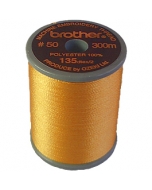 Brother satin finish embroidery thread. 300m spool DEEP GOLD 214